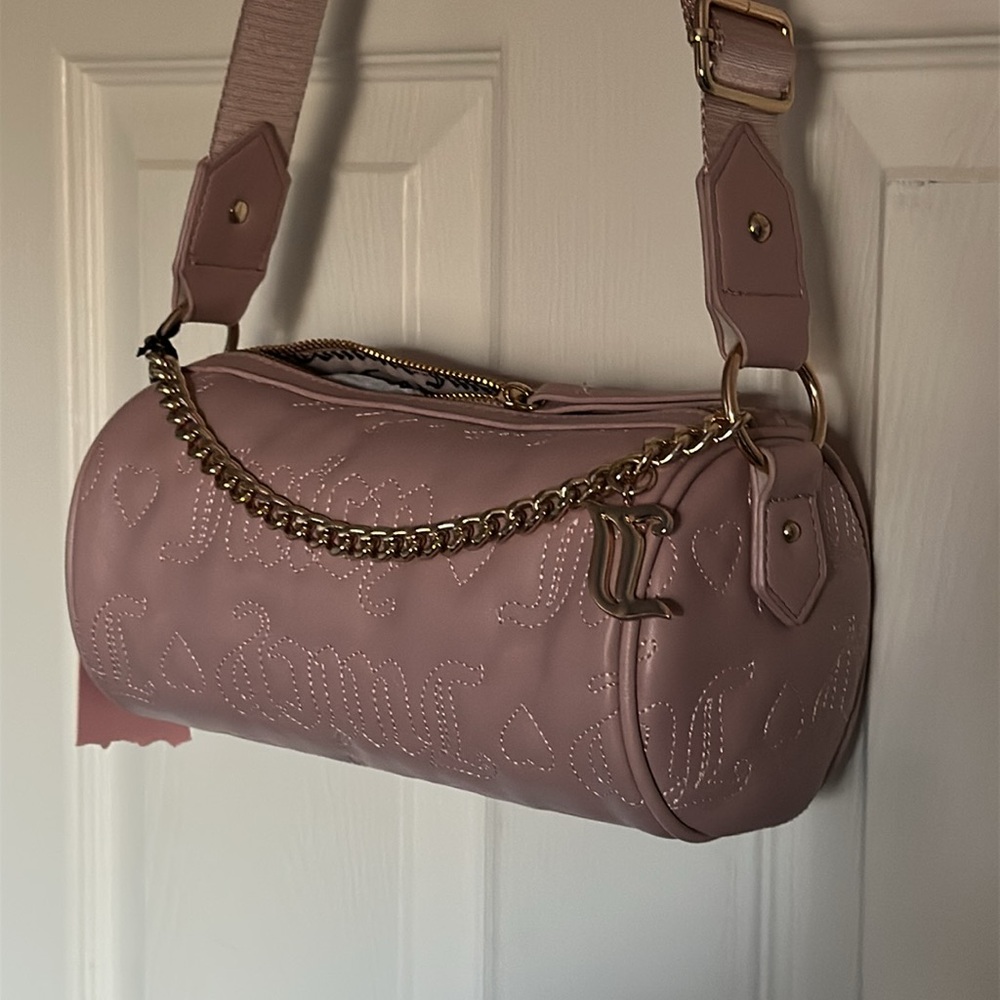 Juicy Couture Pink Puff Roll Crossbody Bag